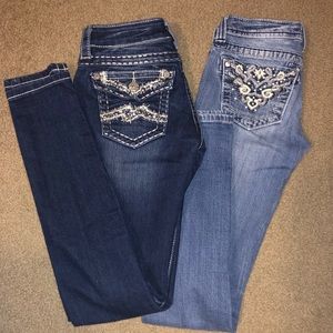 2 pairs of Miss Me jeans